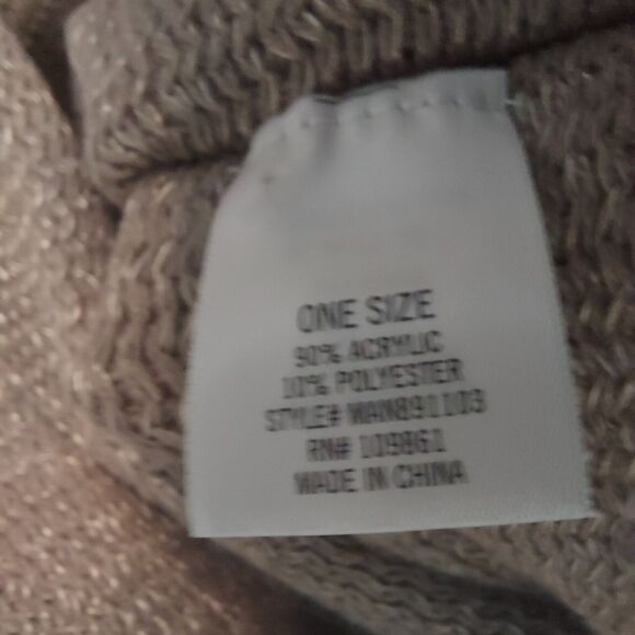 Francesca's Knit Poncho Fringe Pullover Sweater Tan Beige Shawl One Size - Picture 5 of 9